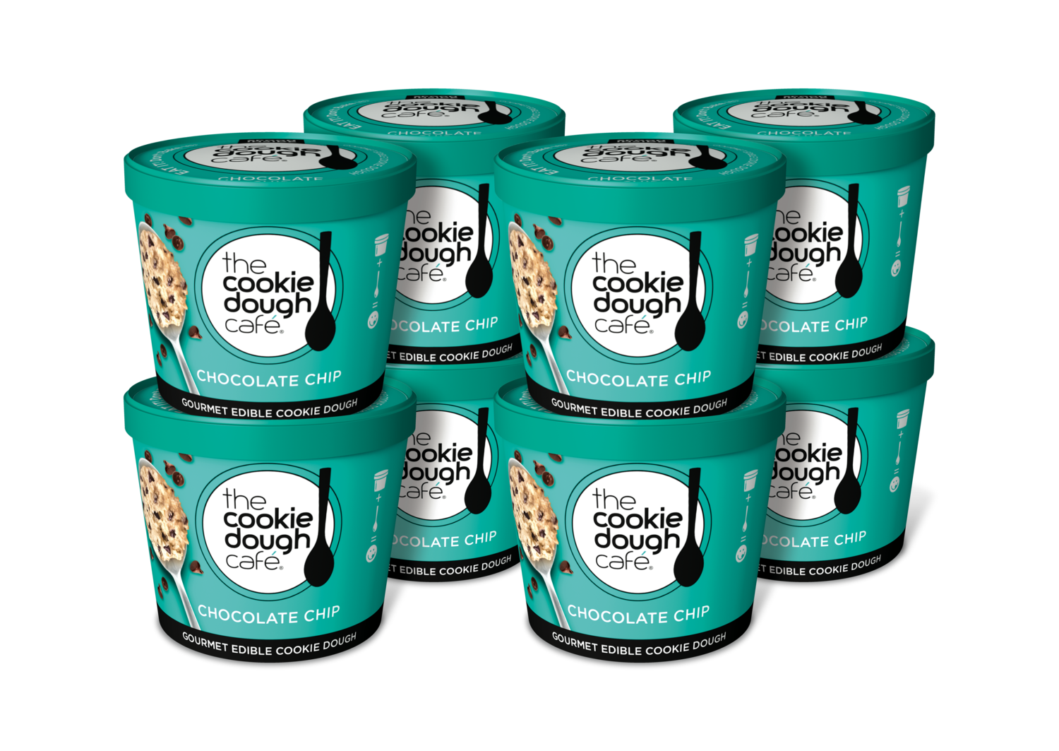 8-Pack Chocolate Chip Mini Cups-FREE SHIPPING – The Cookie Dough Café