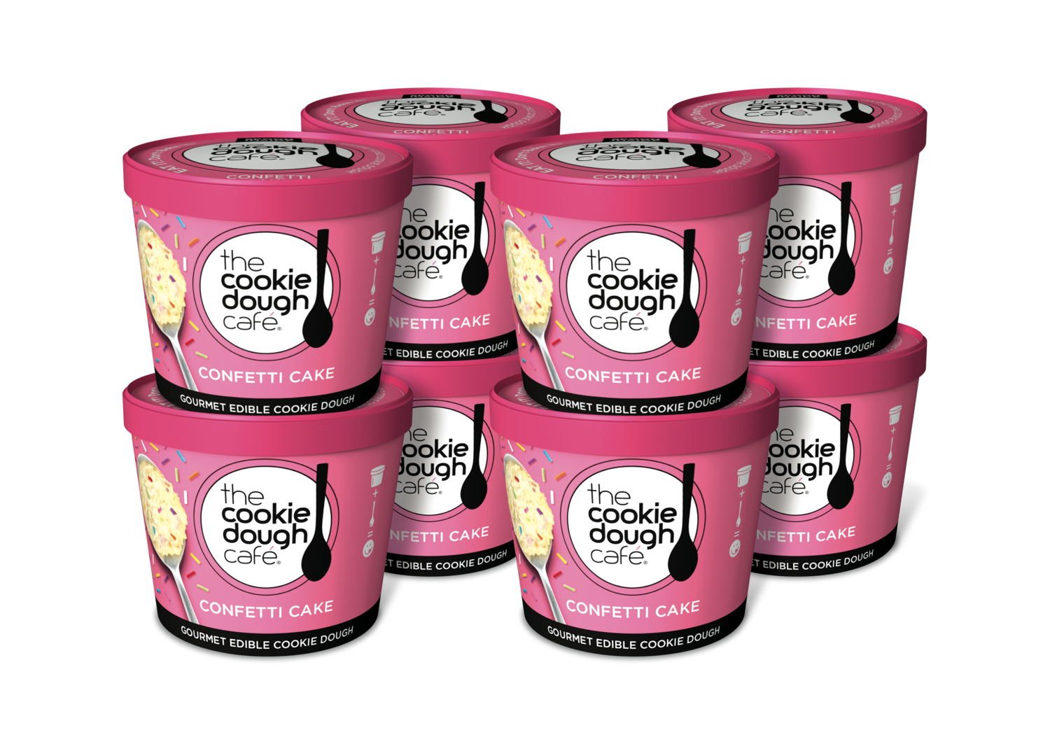 8-Pack Confetti Cake Mini Cups-FREE SHIPPING